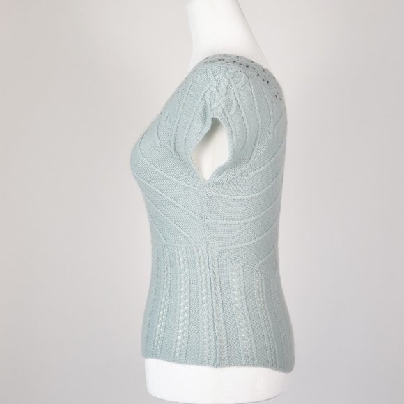 Anthropologie Moth Angora Pullover Sweater Top Light Blue Size S - Picture 3 of 8